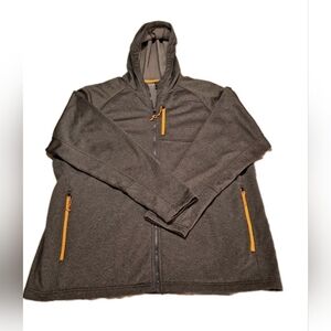 Men's MTA Sports Full Zip Gray Jacket Side Zip Pockets, Chest Zip Pocket XXL